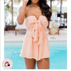 Pink lily romper